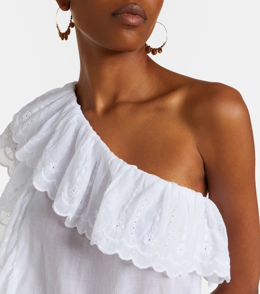 Marant Etoile - Lalia embroidered ruffled minidress