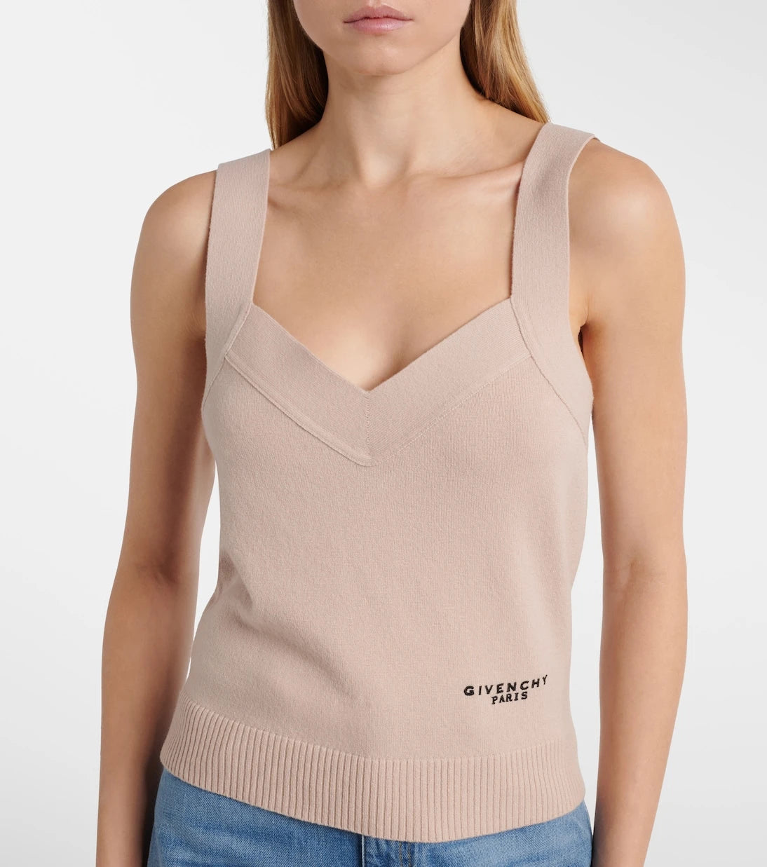 Givenchy - Logo wool and cashmere tank top