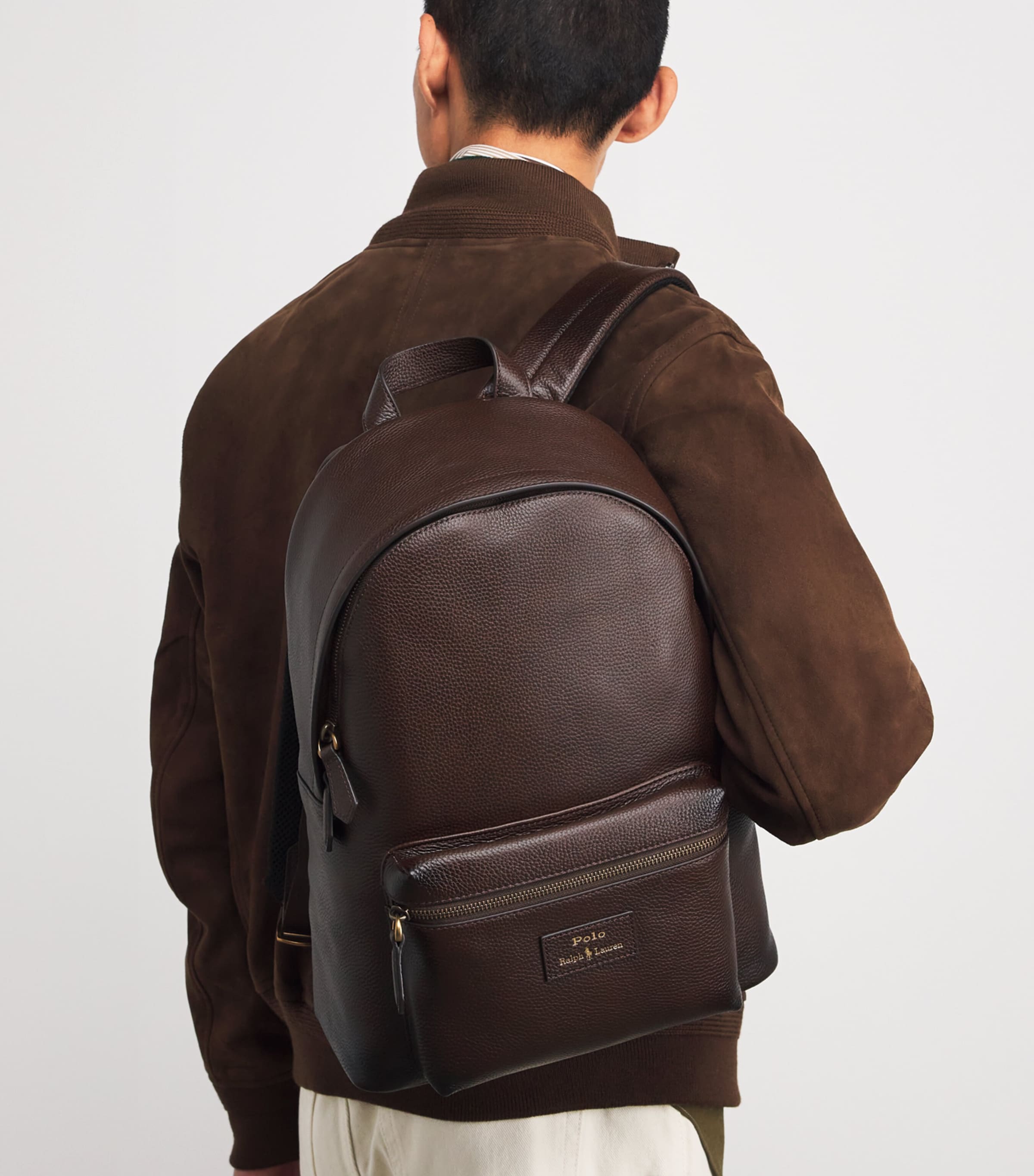 Leather Logo Backpack