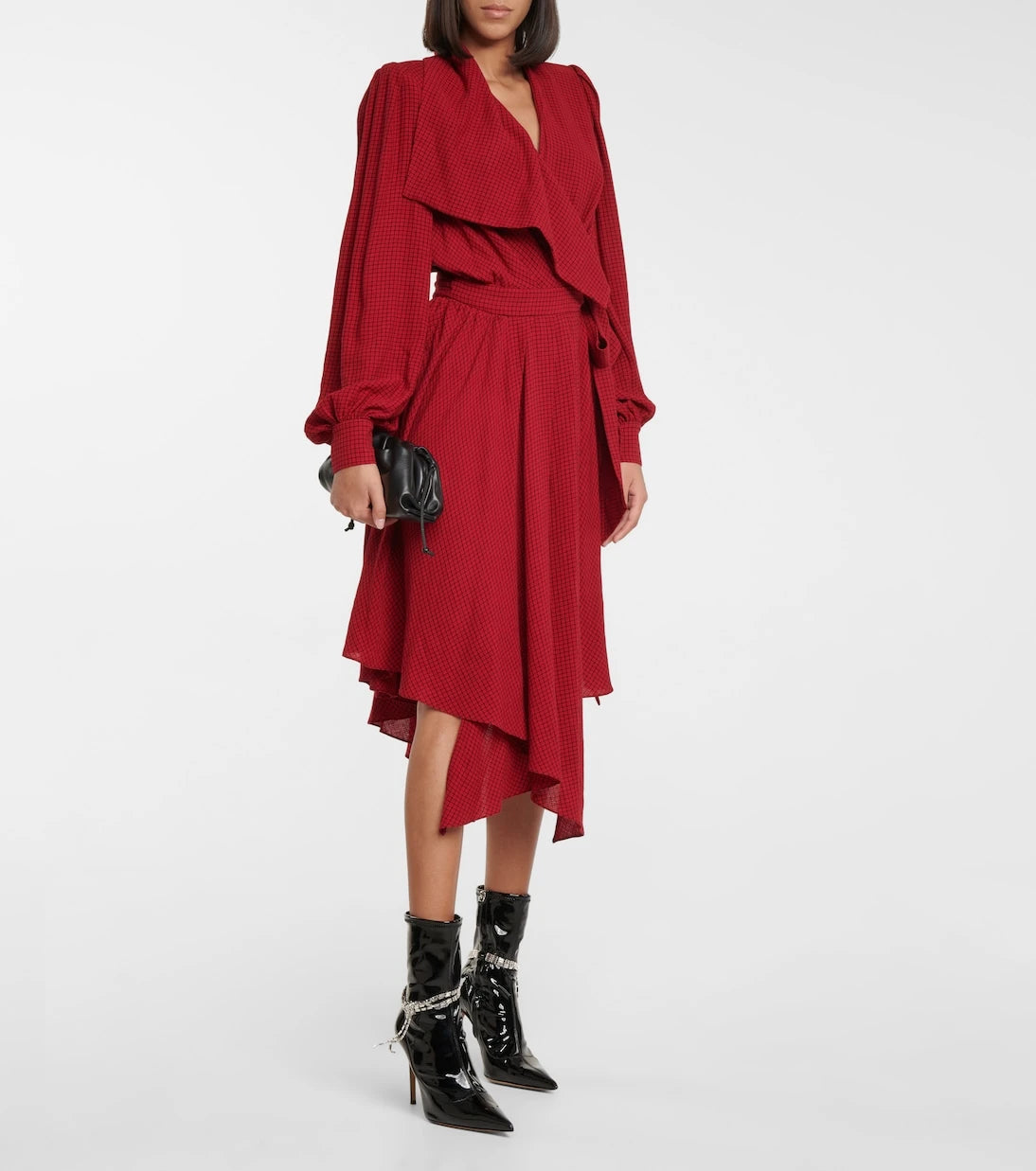 Alexandre Vauthier - Checked wrap dress