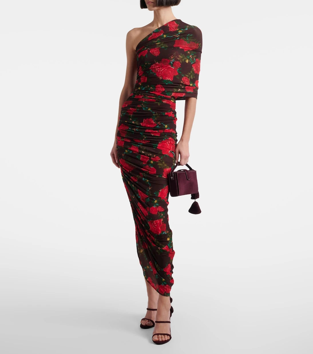 Magda Butrym - Floral-appliqué suede mules