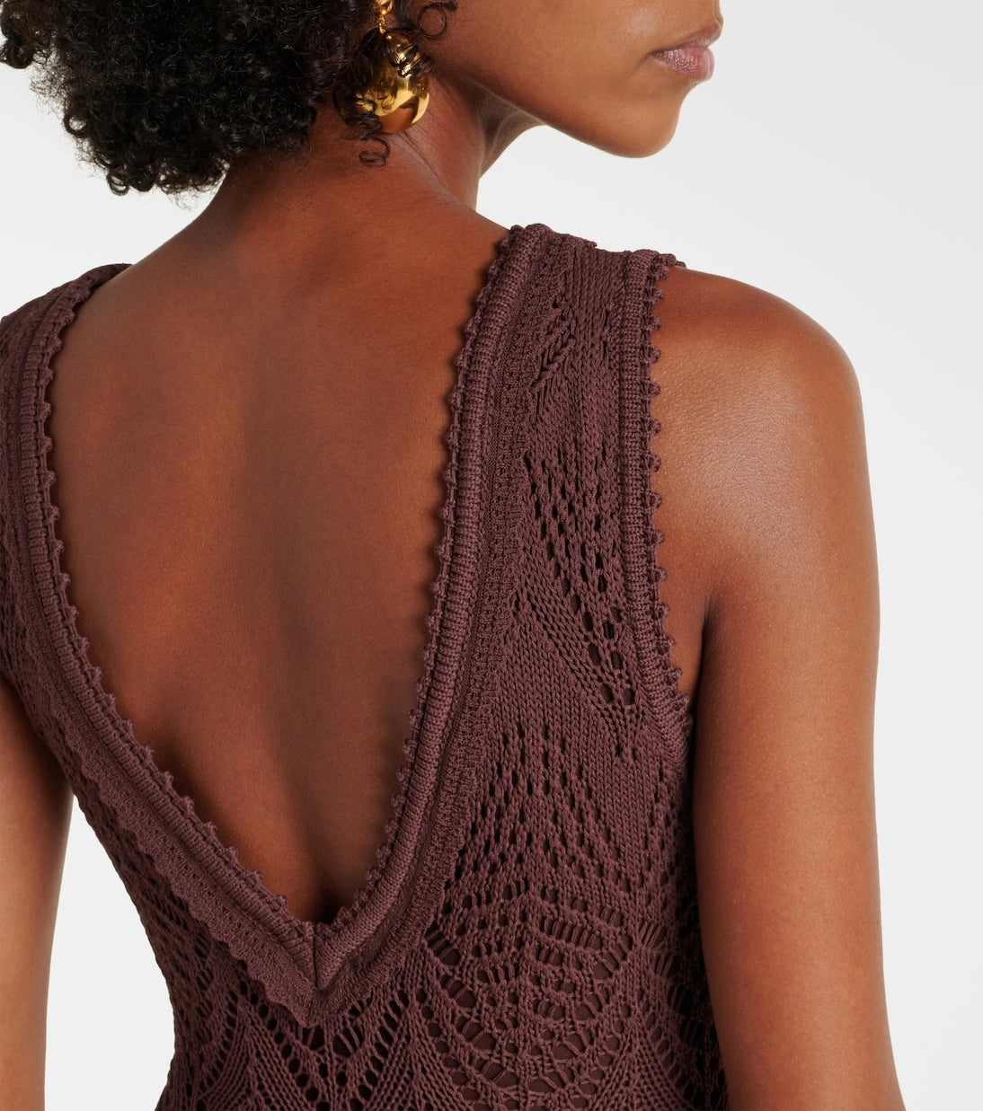 Staud - Roan open-knit midi dress