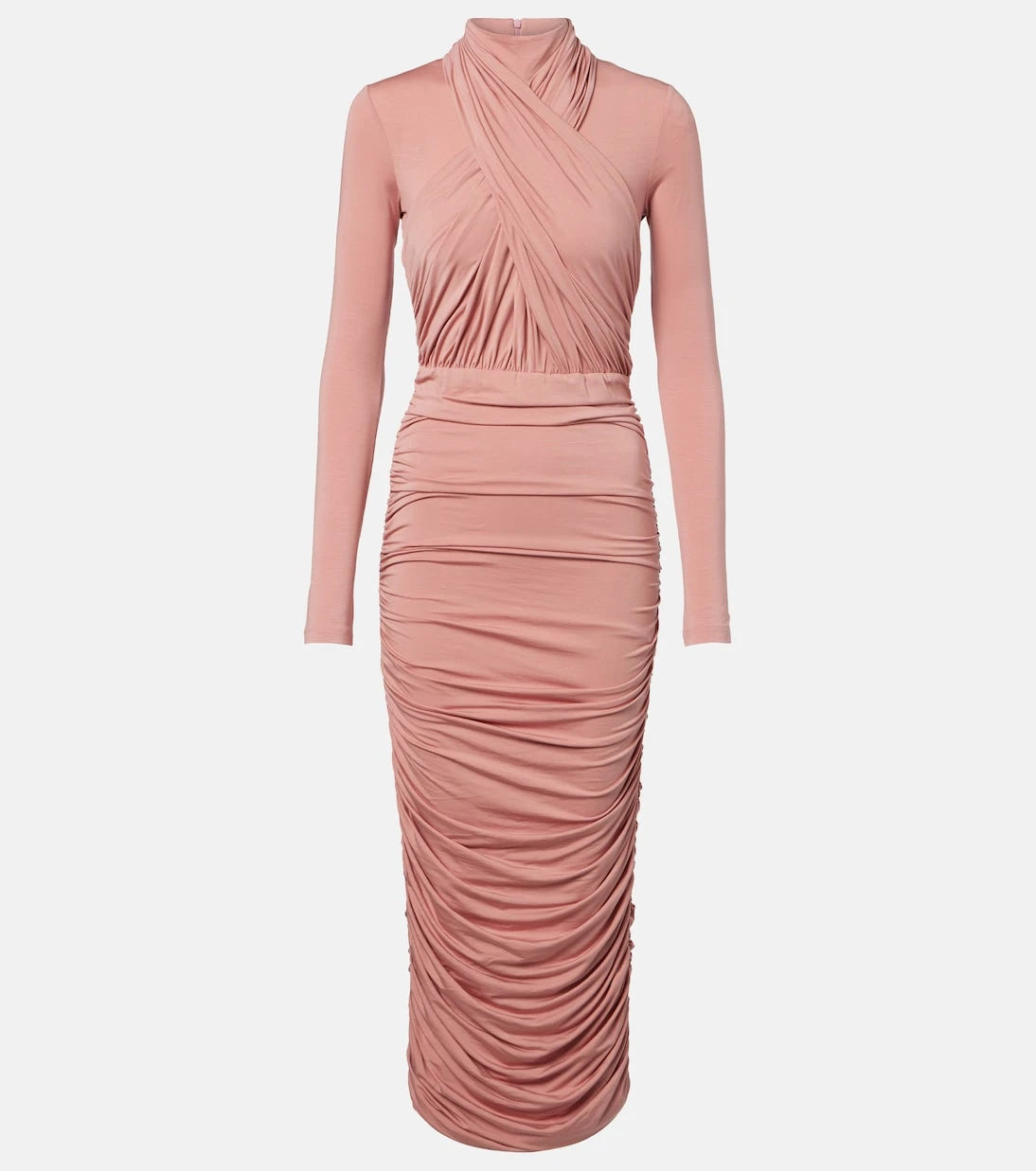 Balmain - Büzgülü jarse midi elbise