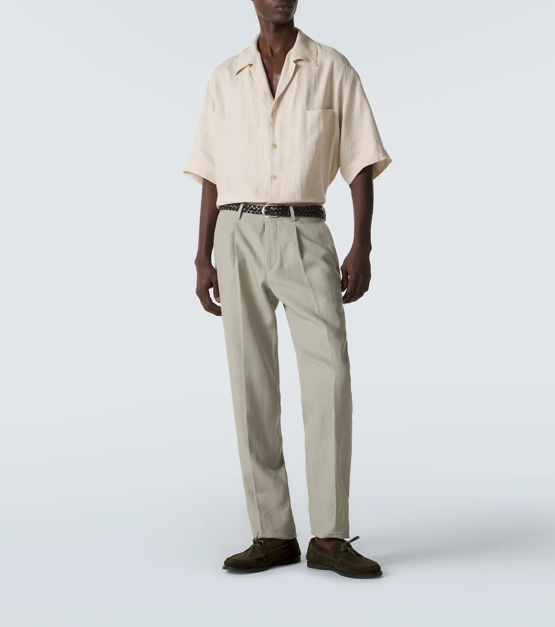 Kiton - Linen bowling shirt