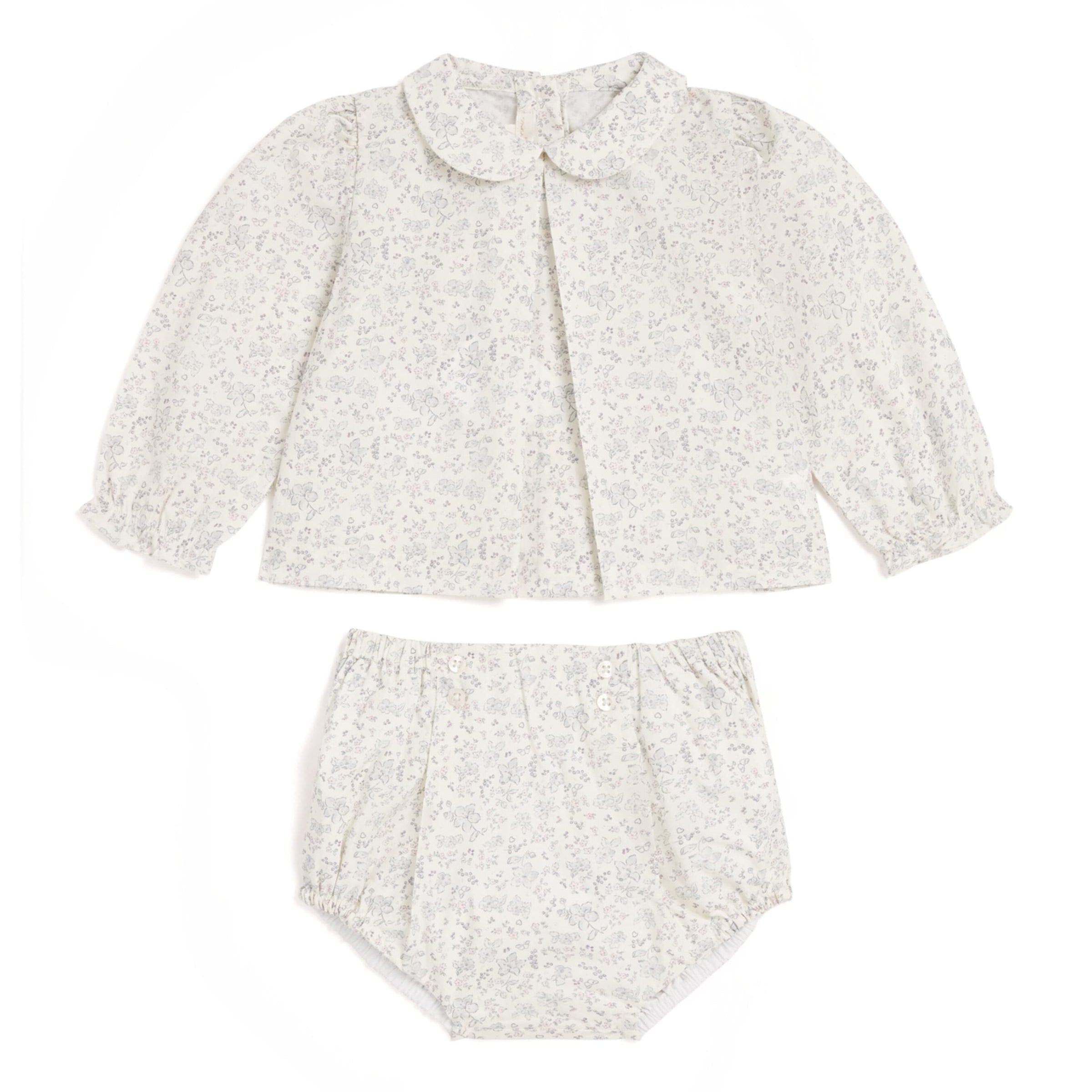 Marie-Chantal Cotton Athena Bonnie Blouse and Bloomers Set (3-18 Months)