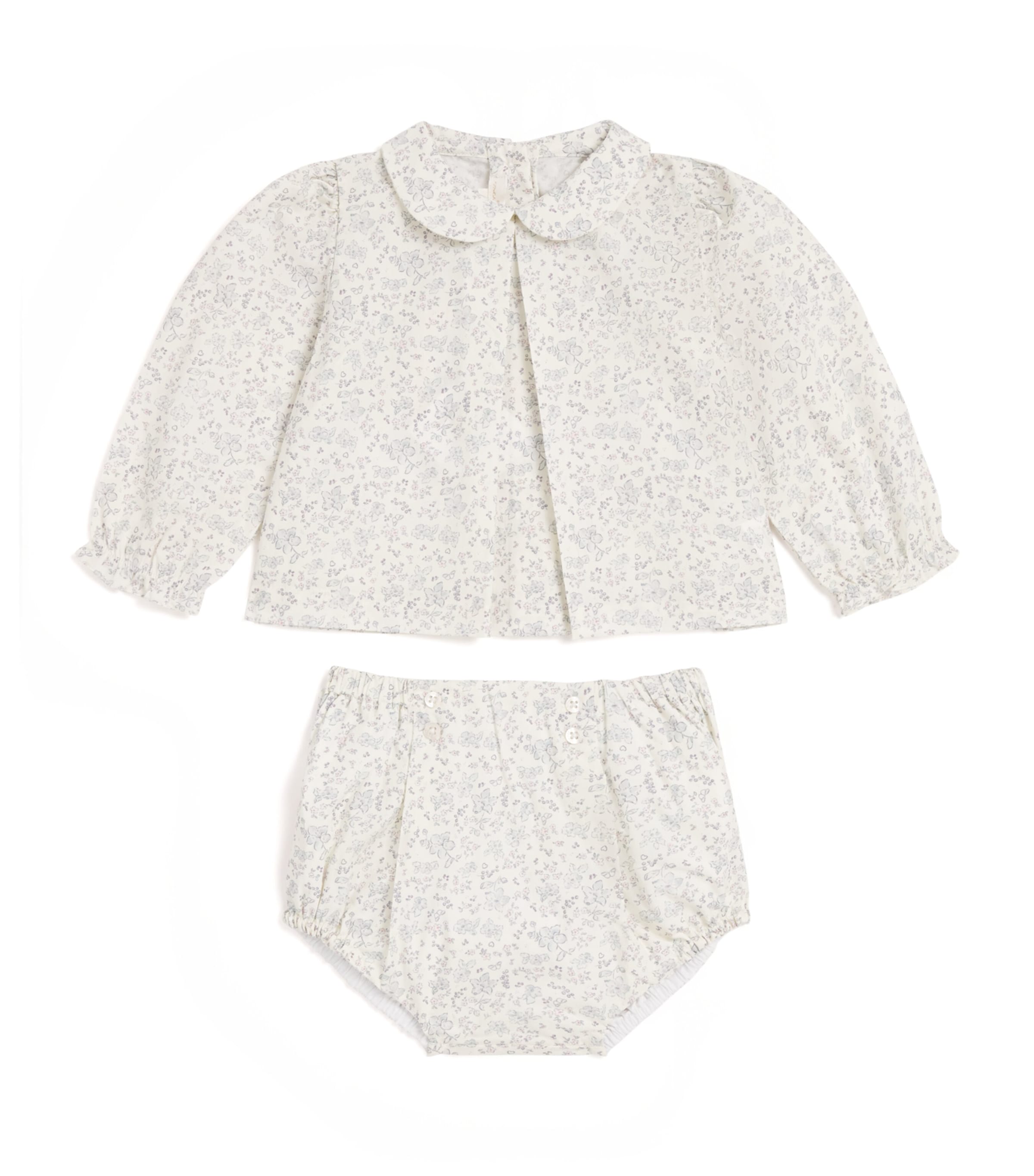 Marie-Chantal Cotton Athena Bonnie Blouse and Bloomers Set (3-18 Months)