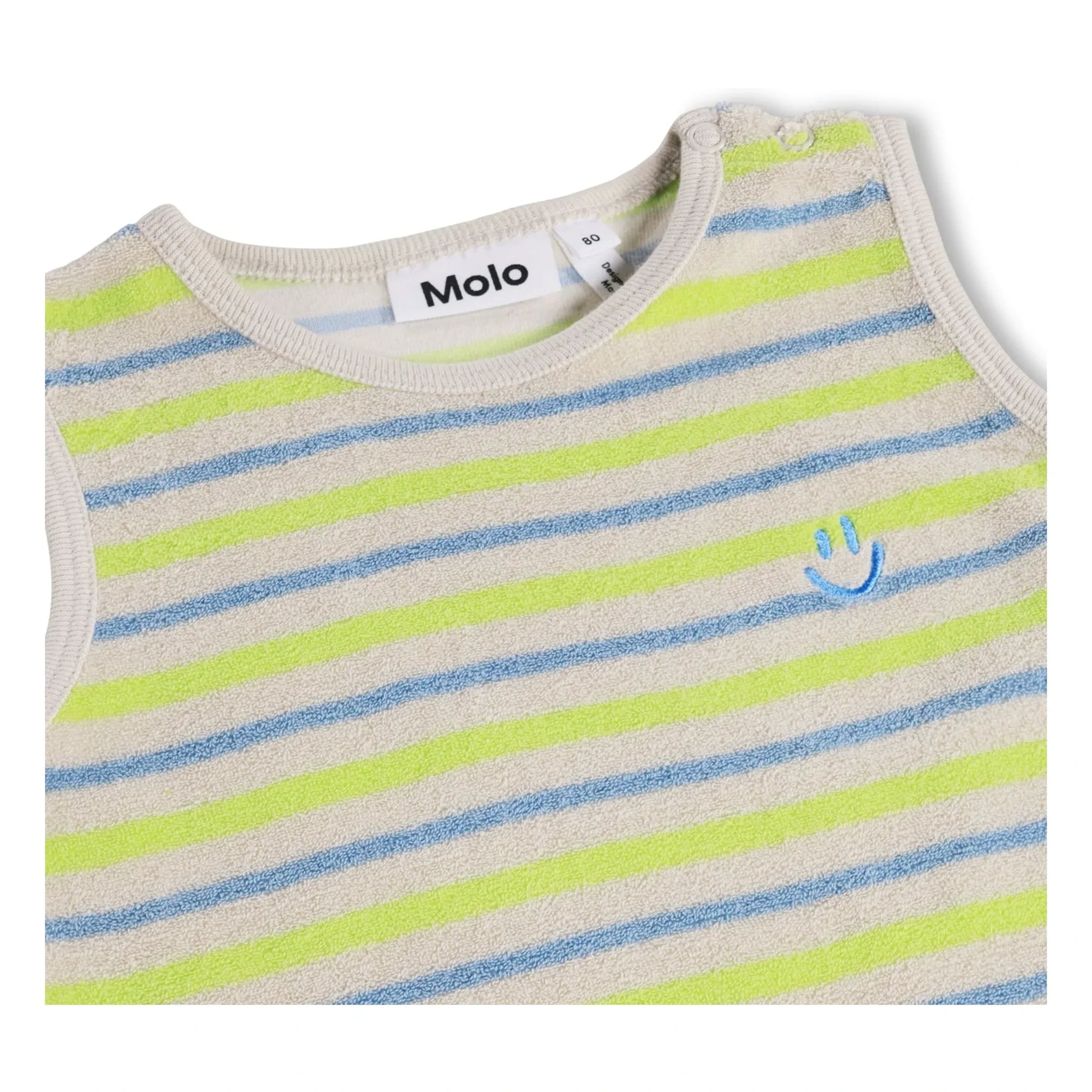 Molo - Striped Fu Combishort Organic Cotton | Ecru