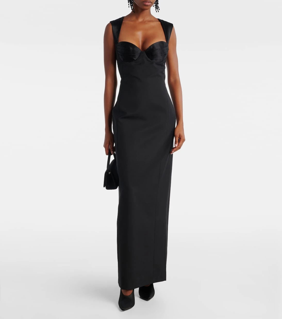 Nina Ricci - Cutout virgin wool corset gown