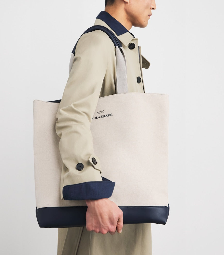Paul & Shark Cotton-Blend Canvas Tote Bag