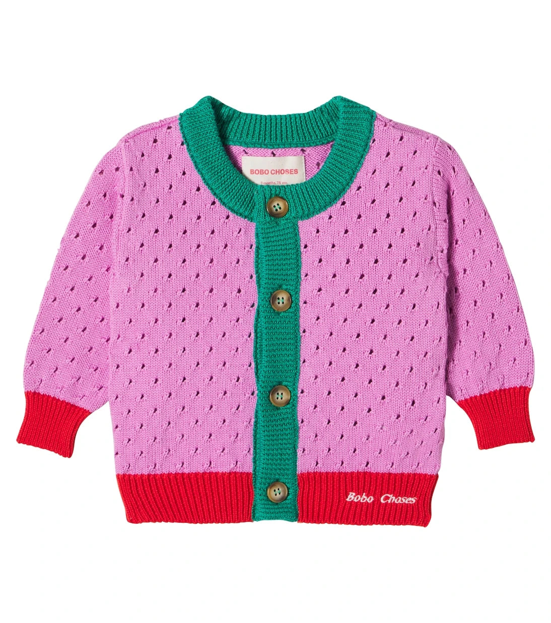 Bobo Choses - Baby open-knit cotton cardigan