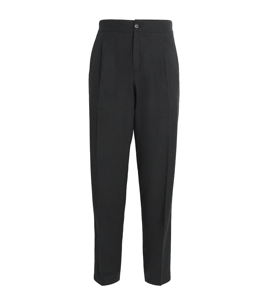 Isaia Wool-Blend Pleated Trousers