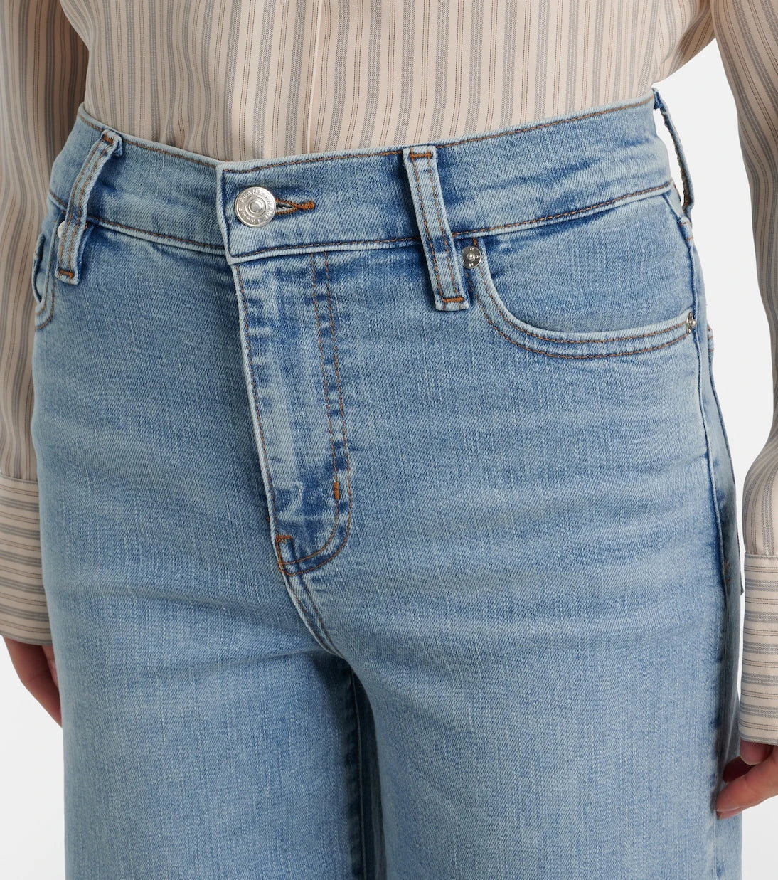 Frame - بنطلون جينز Le Slim Palazzo بقصة أرجل واسعة