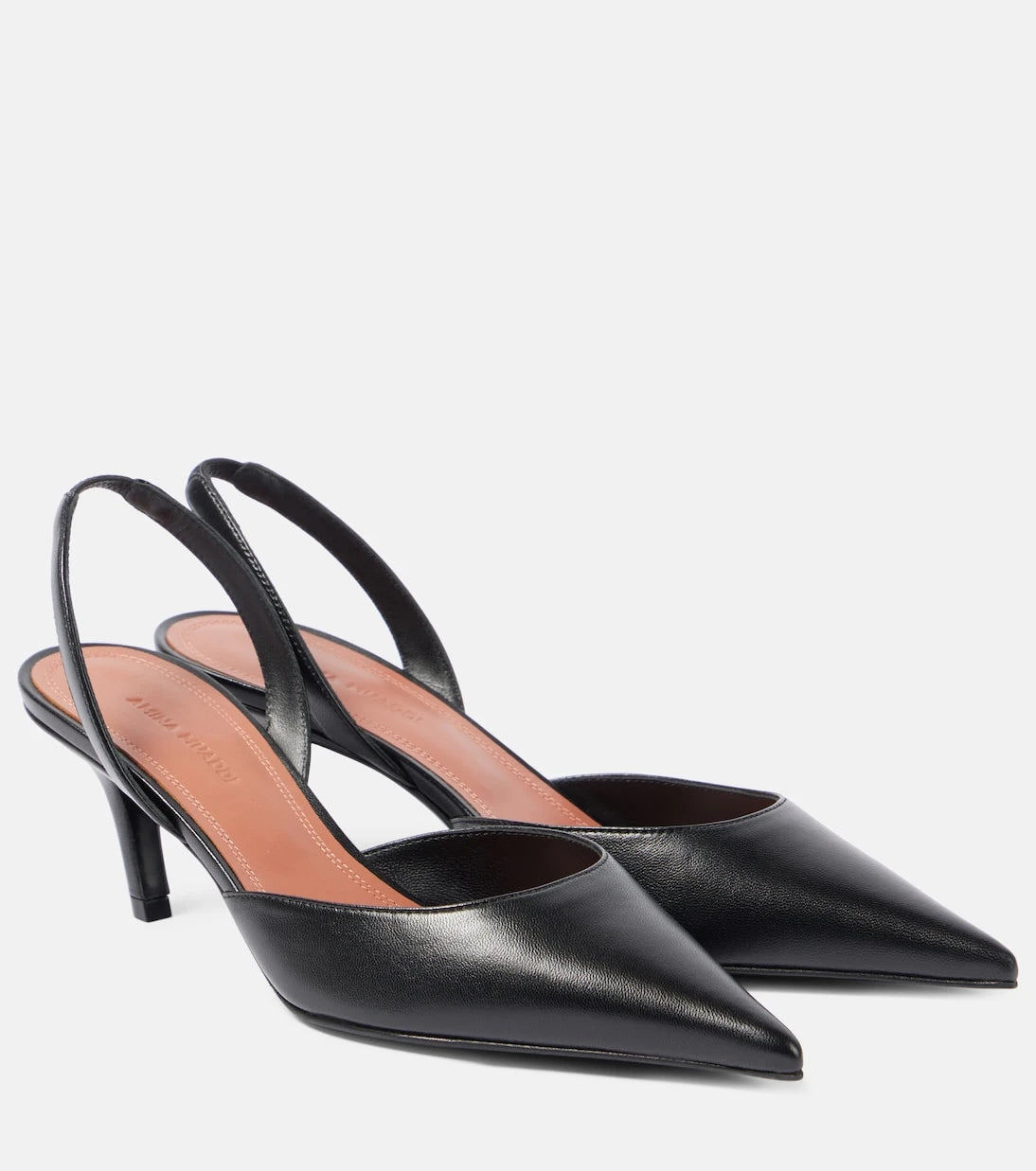 Amina Muaddi - Sofia leather slingback pumps
