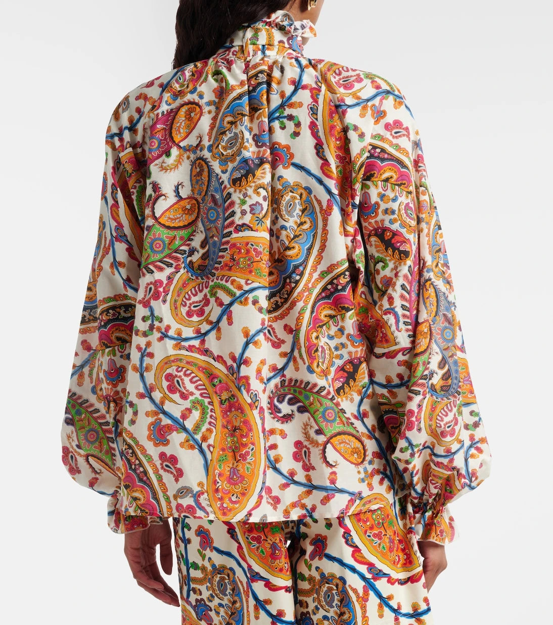 Etro - Printed cotton and silk blouse