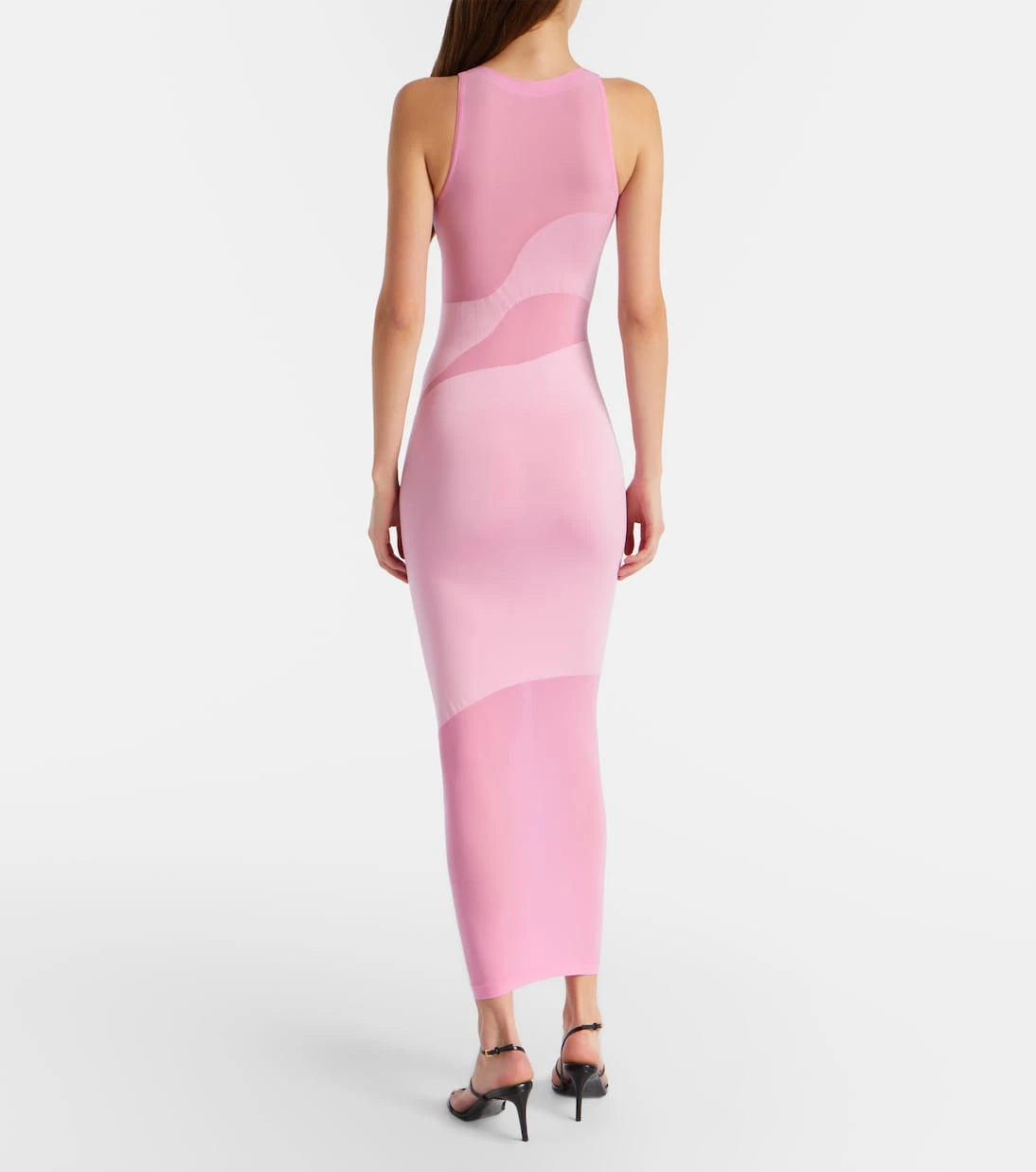 Wolford - فستان ميدي بتصميم لوحات متدرجة اللون