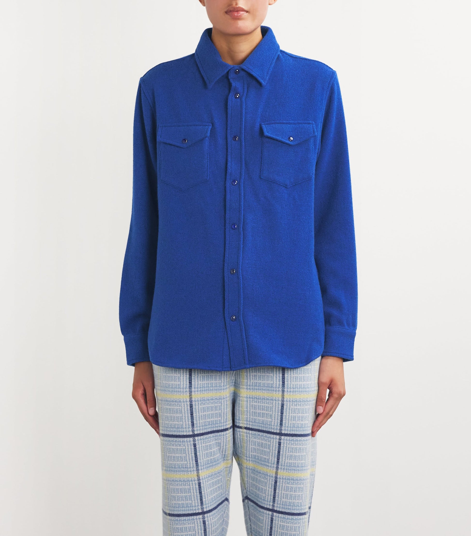 Unisex Cashmere and Lapis Lazuli Shirt