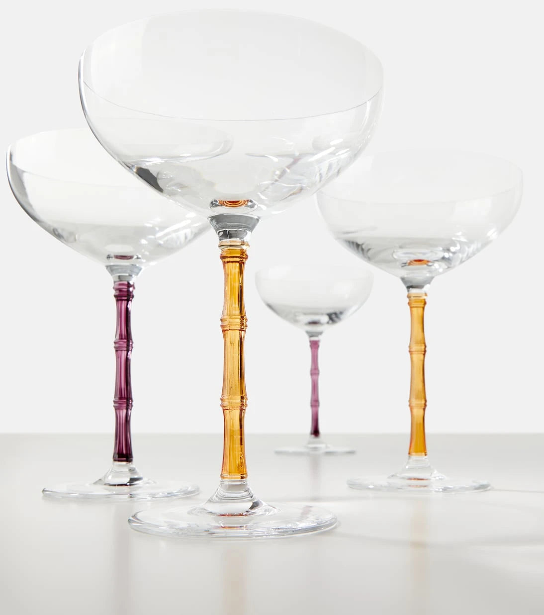 La DoubleJ - Bamboo set of 2 crystal champagne coupes