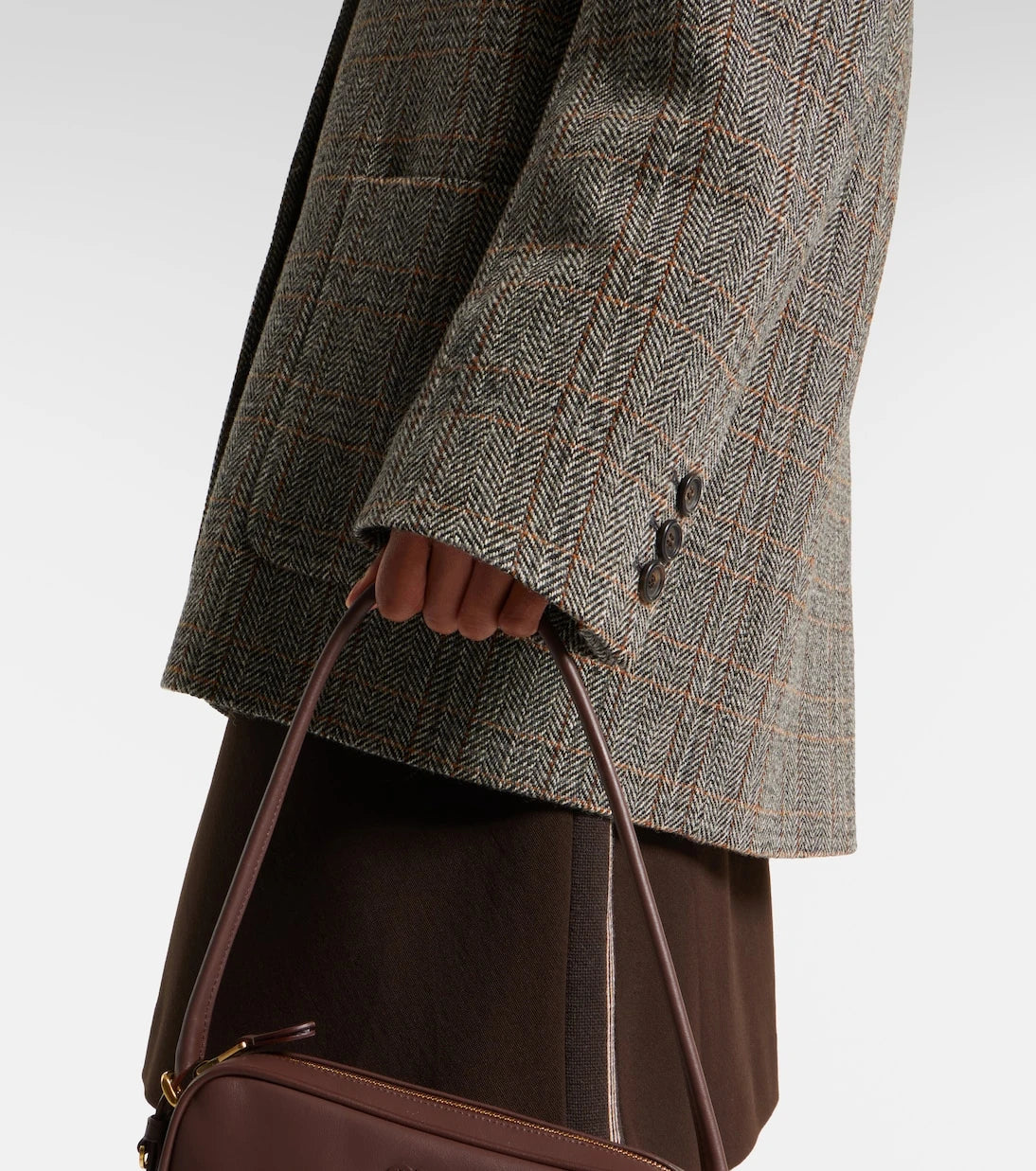 Miu Miu - Chevron virgin wool suit jacket