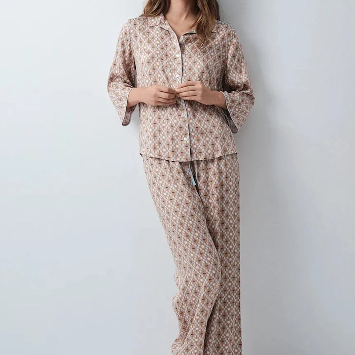 women'secret kadın viskon iki parçalı pijama