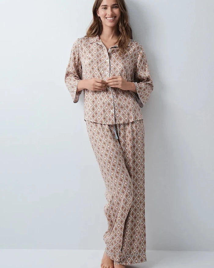 women'secret kadın viskon iki parçalı pijama