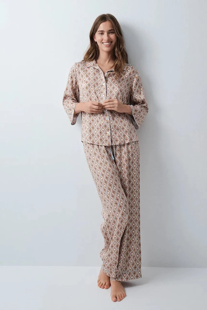 women'secret kadın viskon iki parçalı pijama