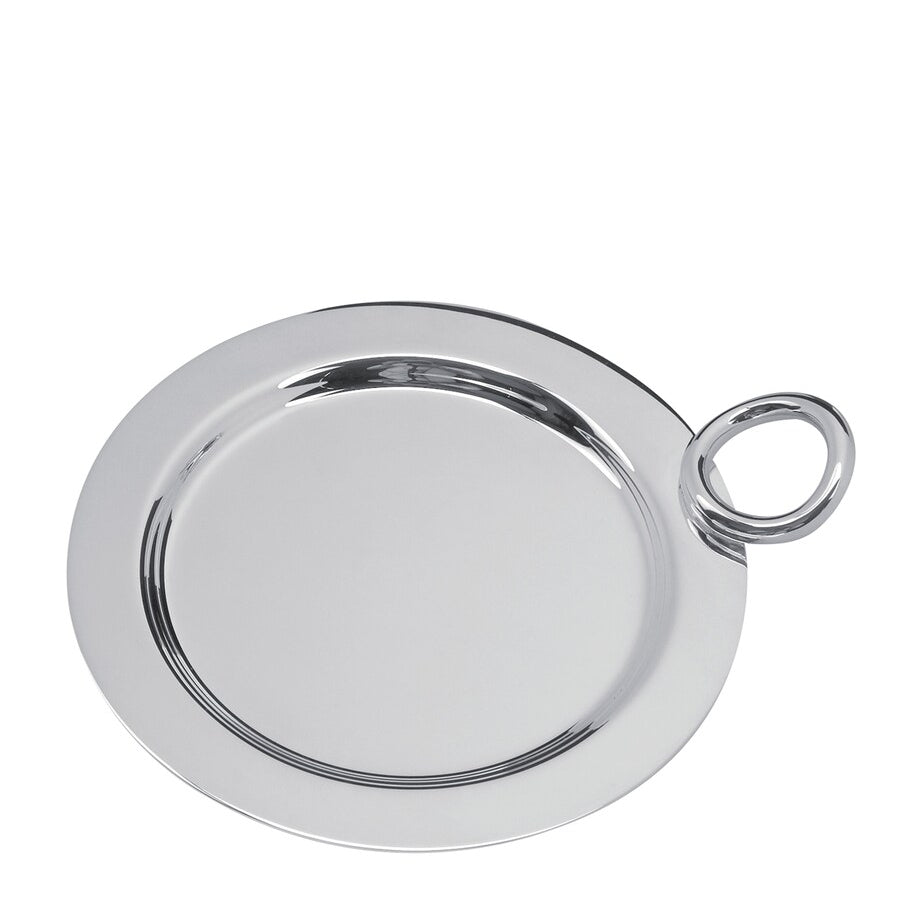 Silver-Plated Vertigo Bottle Coaster (14cm)