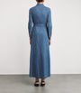 Alice+Olivia Blue Denim Chassidy Maxi Dress
