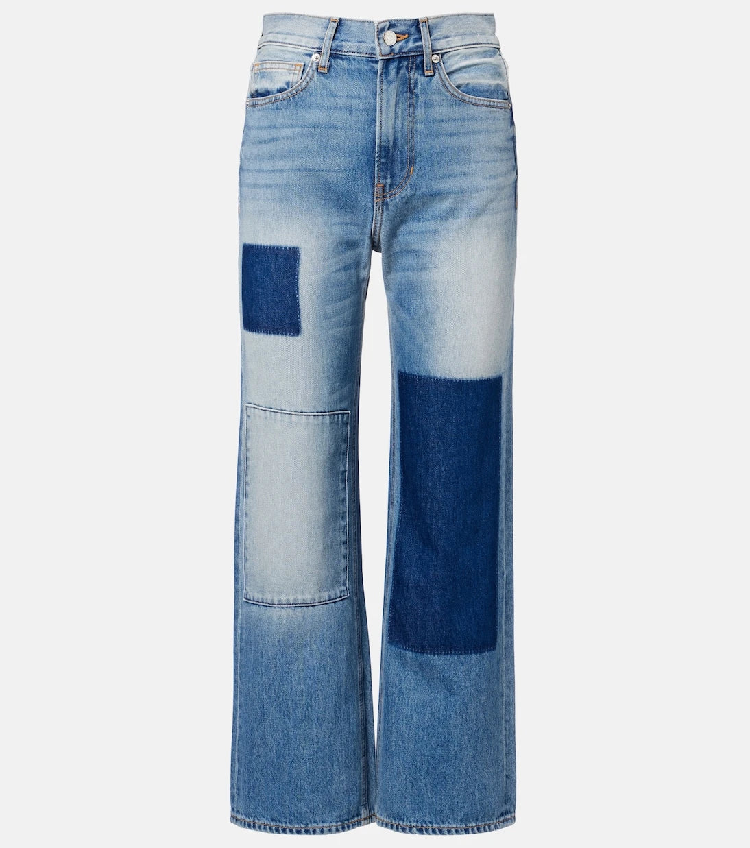 Veronica Beard - Patchwork straight jeans