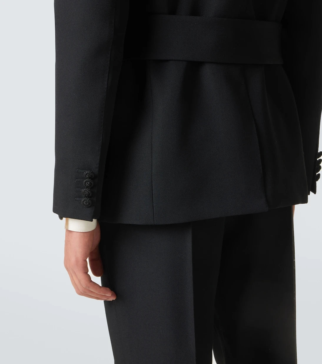 Valentino - Belted virgin wool suit jacket