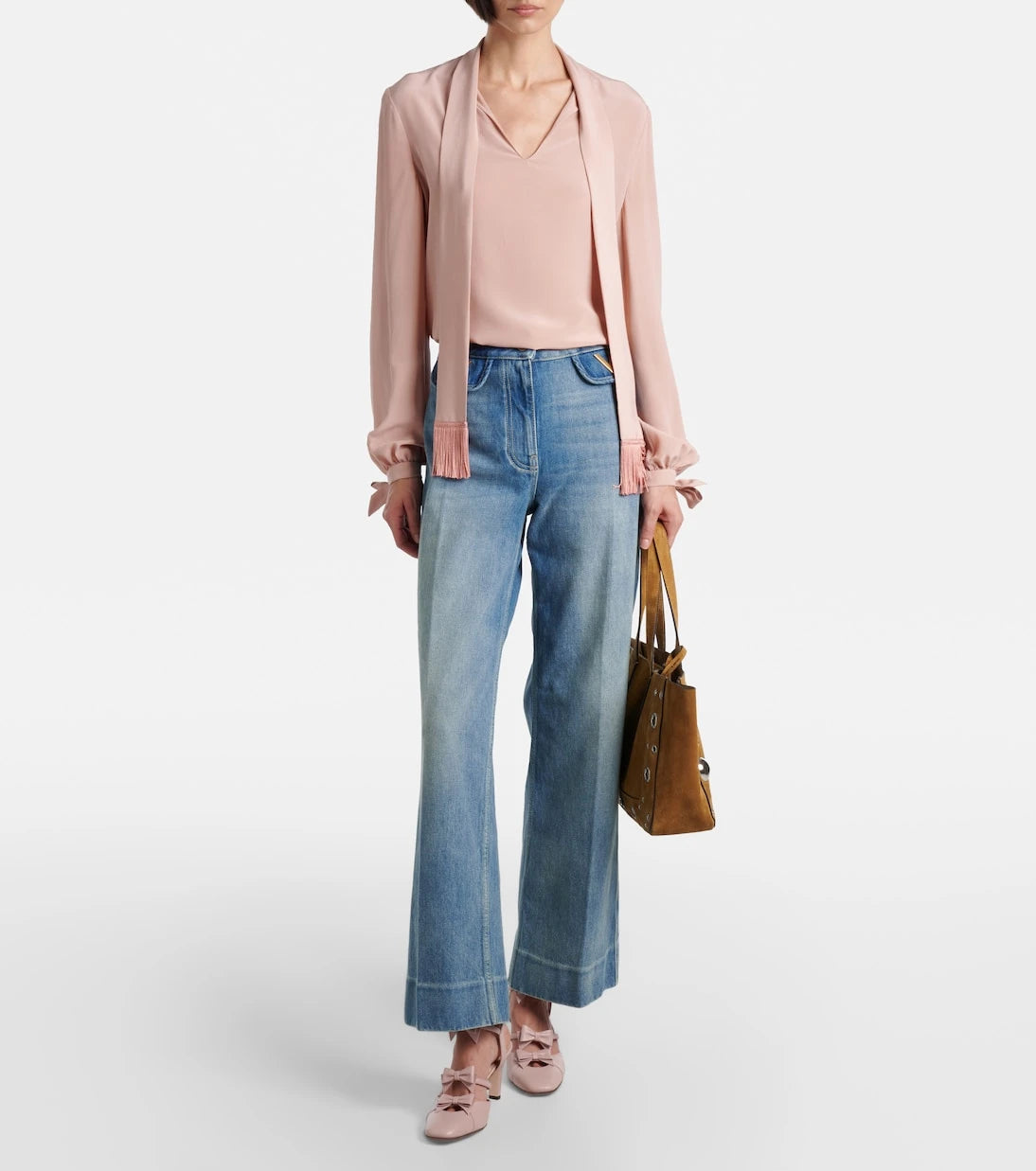 Valentino Garavani - Bowow 75 leather slingback pumps
