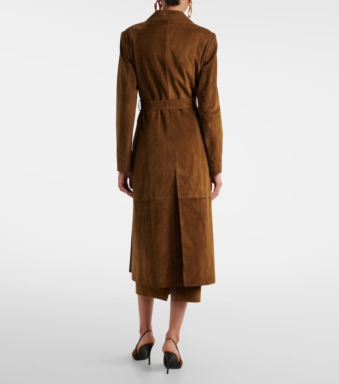 Nour Hammour - Winona belted suede wrap coat