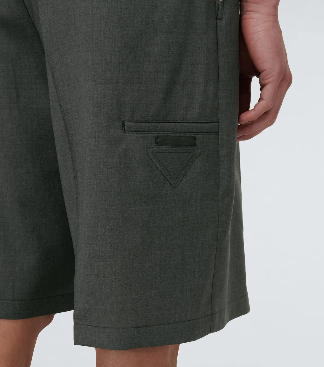 Prada - Tailored wool poplin bermuda shorts