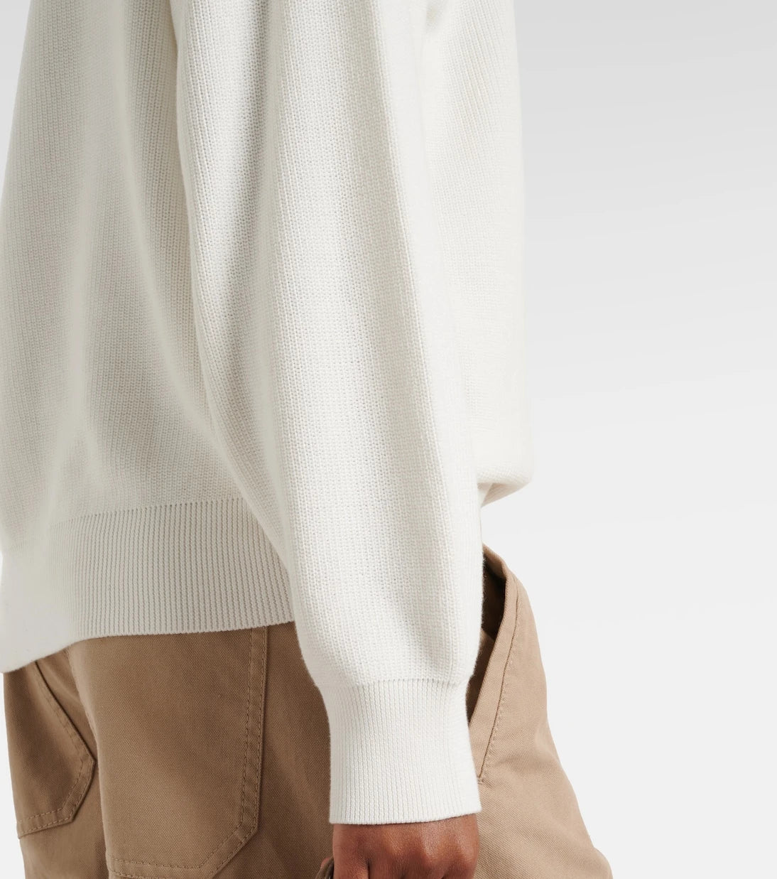 Brunello Cucinelli - Monili oversized cotton half-zip sweater
