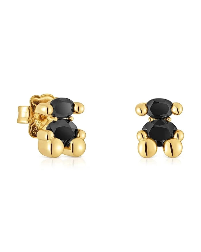 Altın kaplama gümüş Tous Bold Bear Gem küpeler