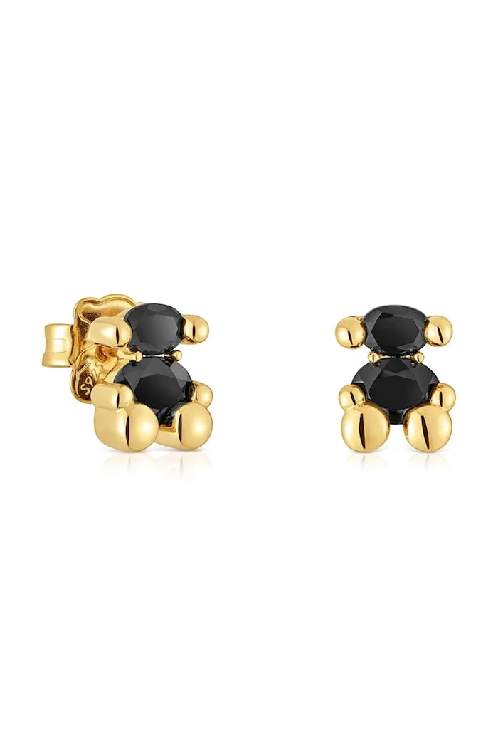 Altın kaplama gümüş Tous Bold Bear Gem küpeler