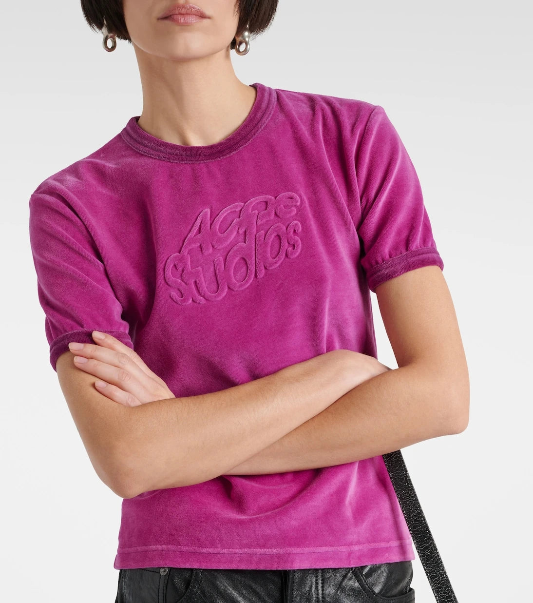 Acne Studios - Logo-embossed cotton-blend T-shirt
