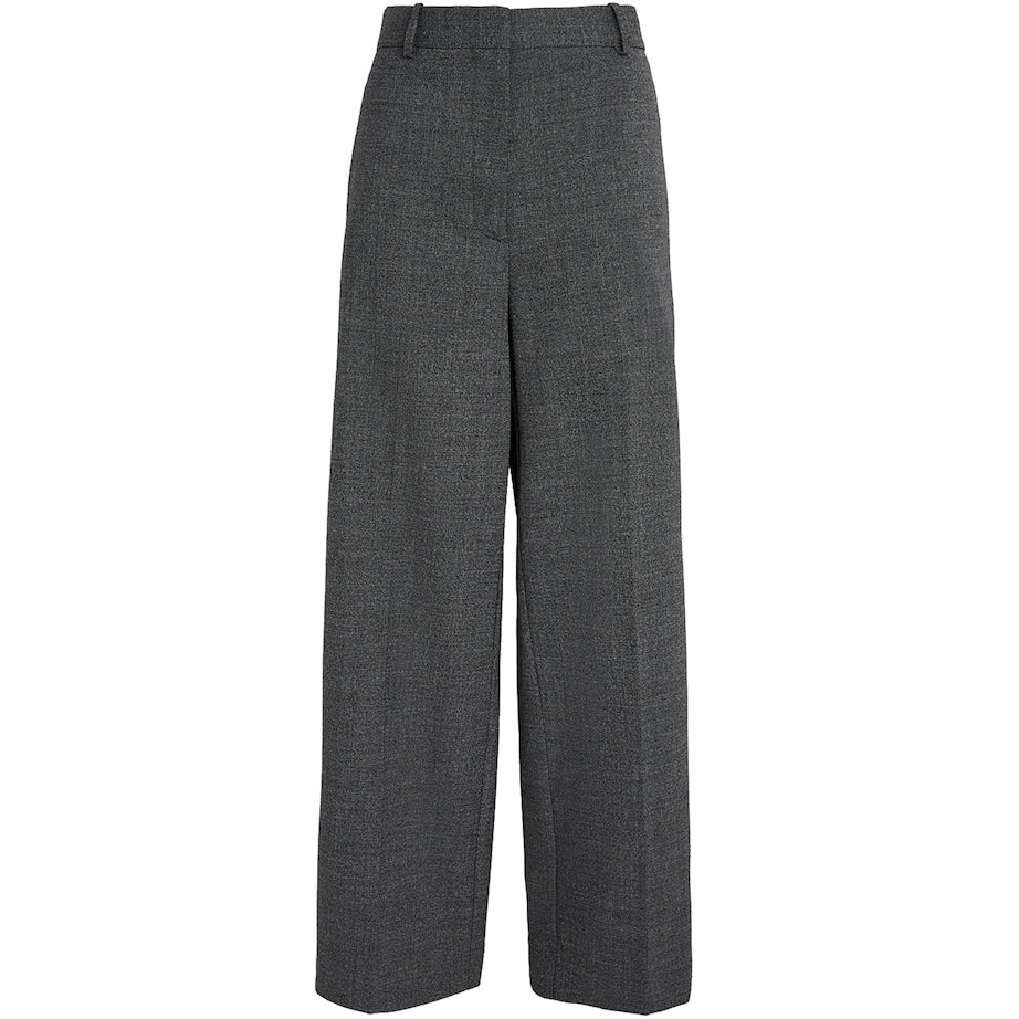 Black Straight Wide-Leg Trousers