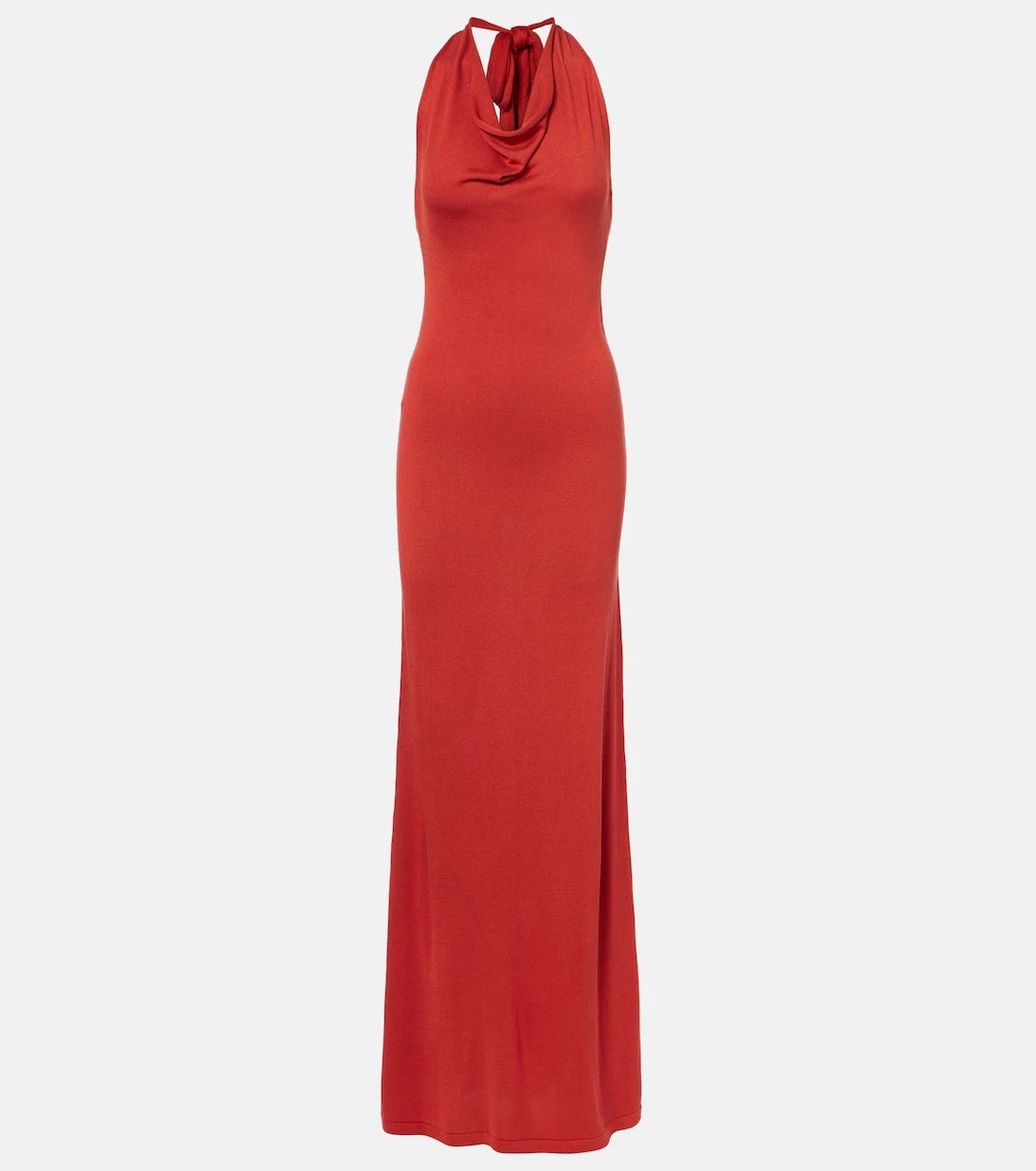 Aya Muse - Scarf-detail silk-blend jersey gown