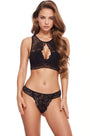 Lace Keyhole Bralette Set