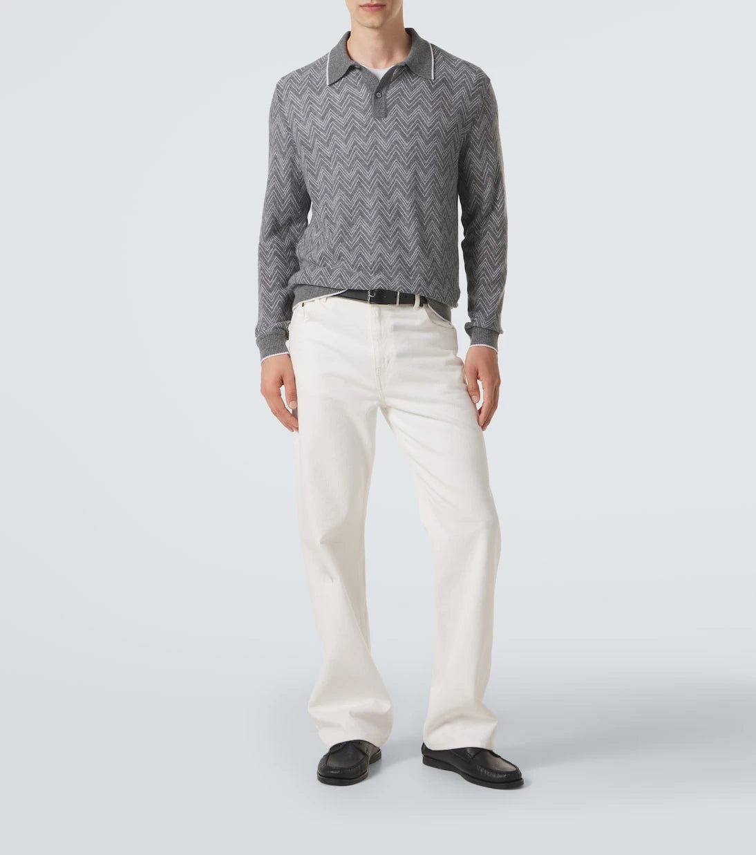 Missoni - Zigzag cashmere polo sweater