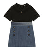 Dolce & Gabbana Kids Denim-Jersey DG Logo Dress (2-6 Years)