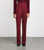 Max Mara Red Camelwool Straight Trousers