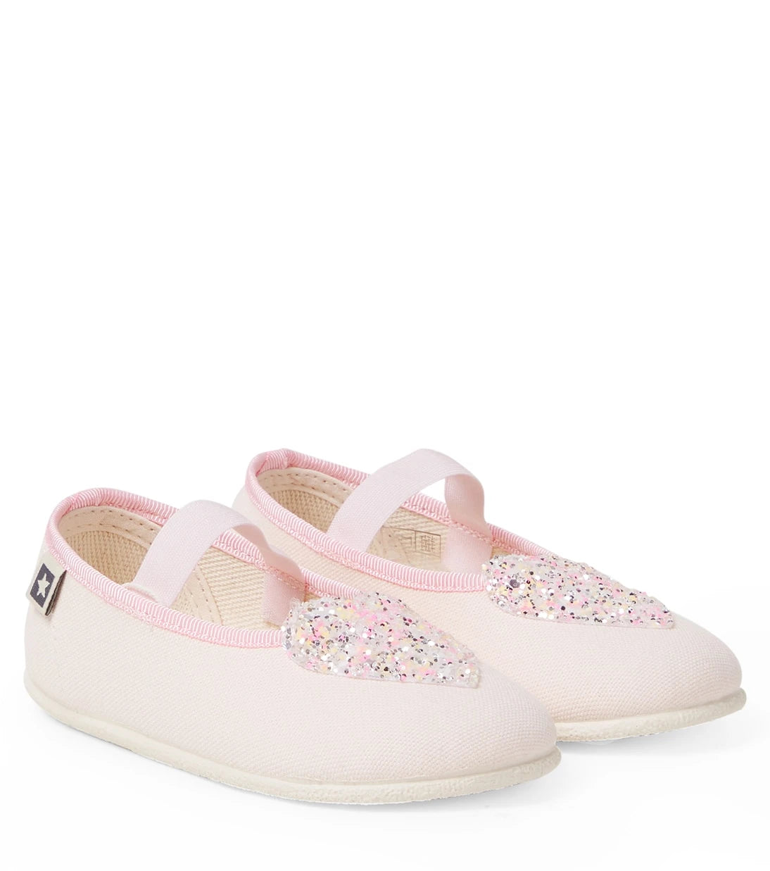 Bonton - Sarra glitter canvas Mary Jane flats