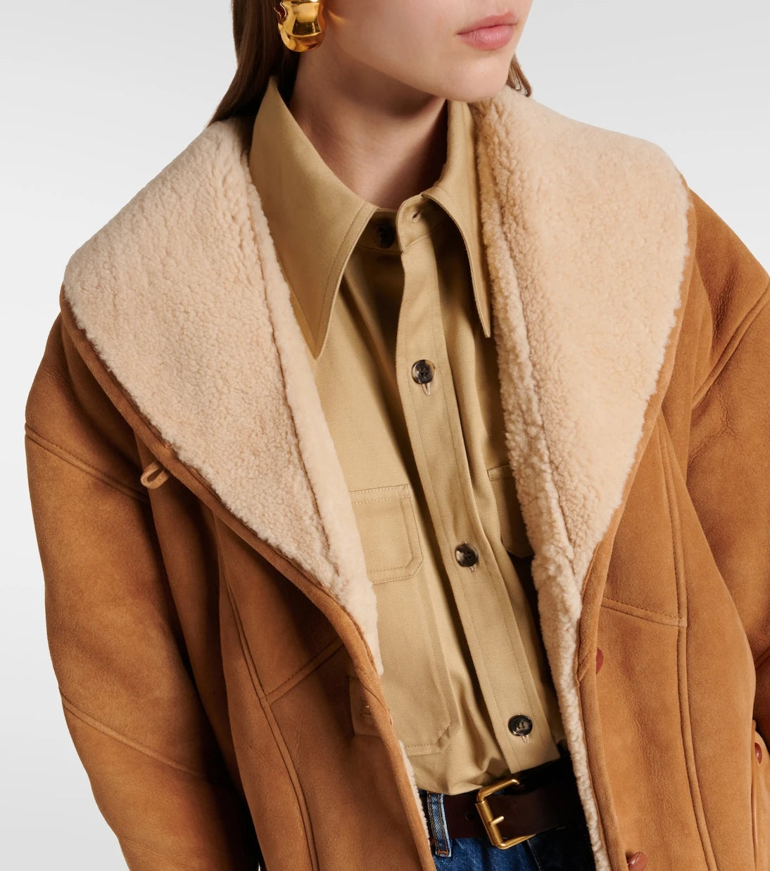 Blazé Milano - Tatoosh shearling-lined suede jacket