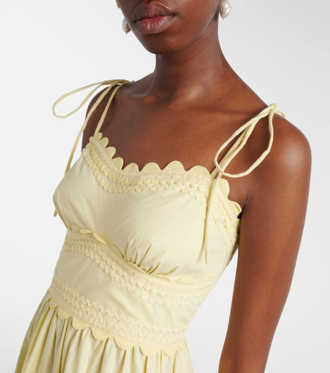 Juliet Dunn - Embroidered cotton midi dress