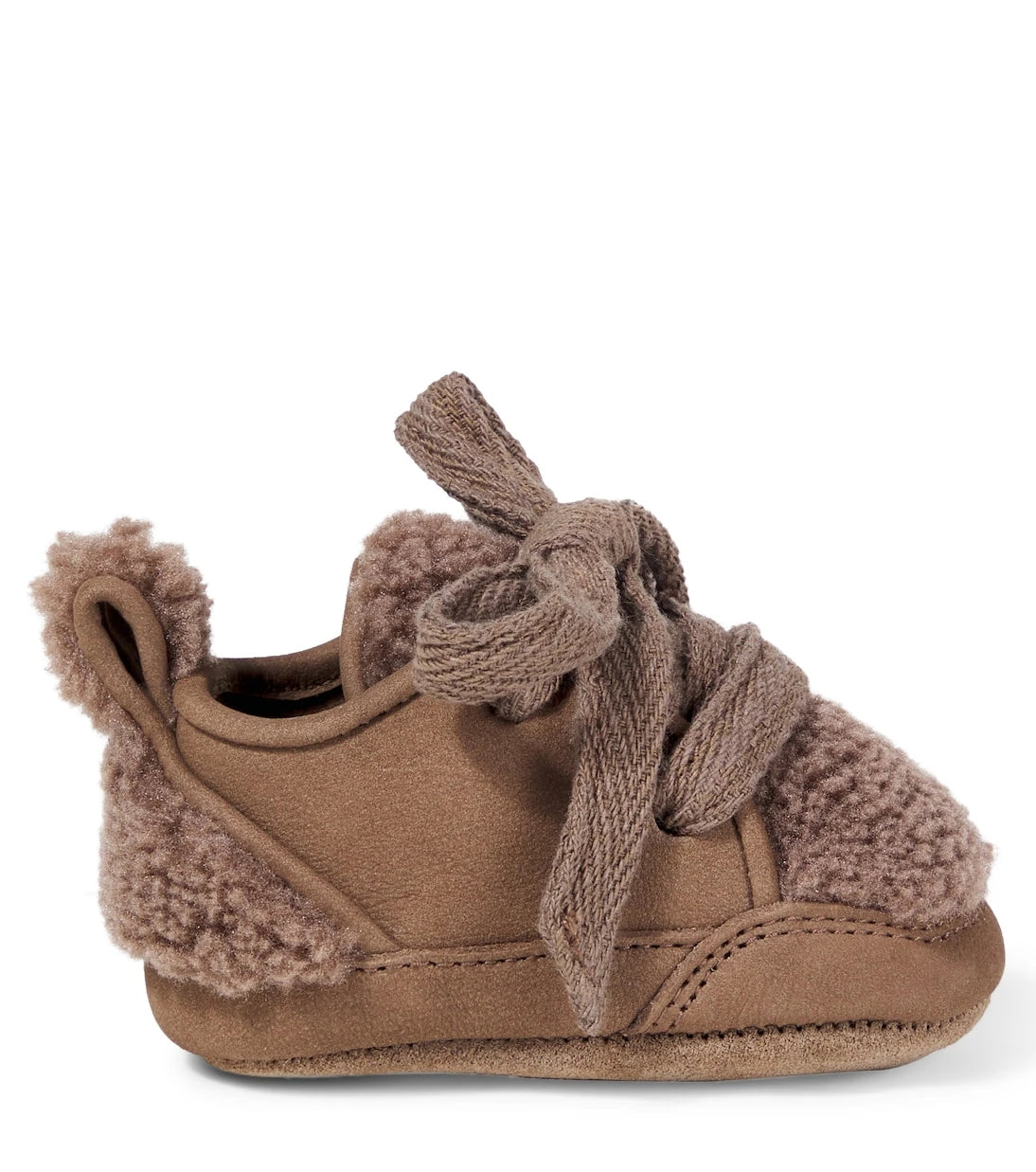 Donsje - Baby Semmi teddy-trimmed leather sneakers