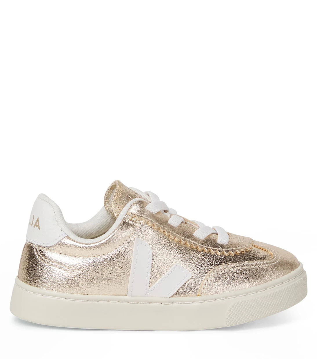 Veja Kids - Volley metallic leather sneakers