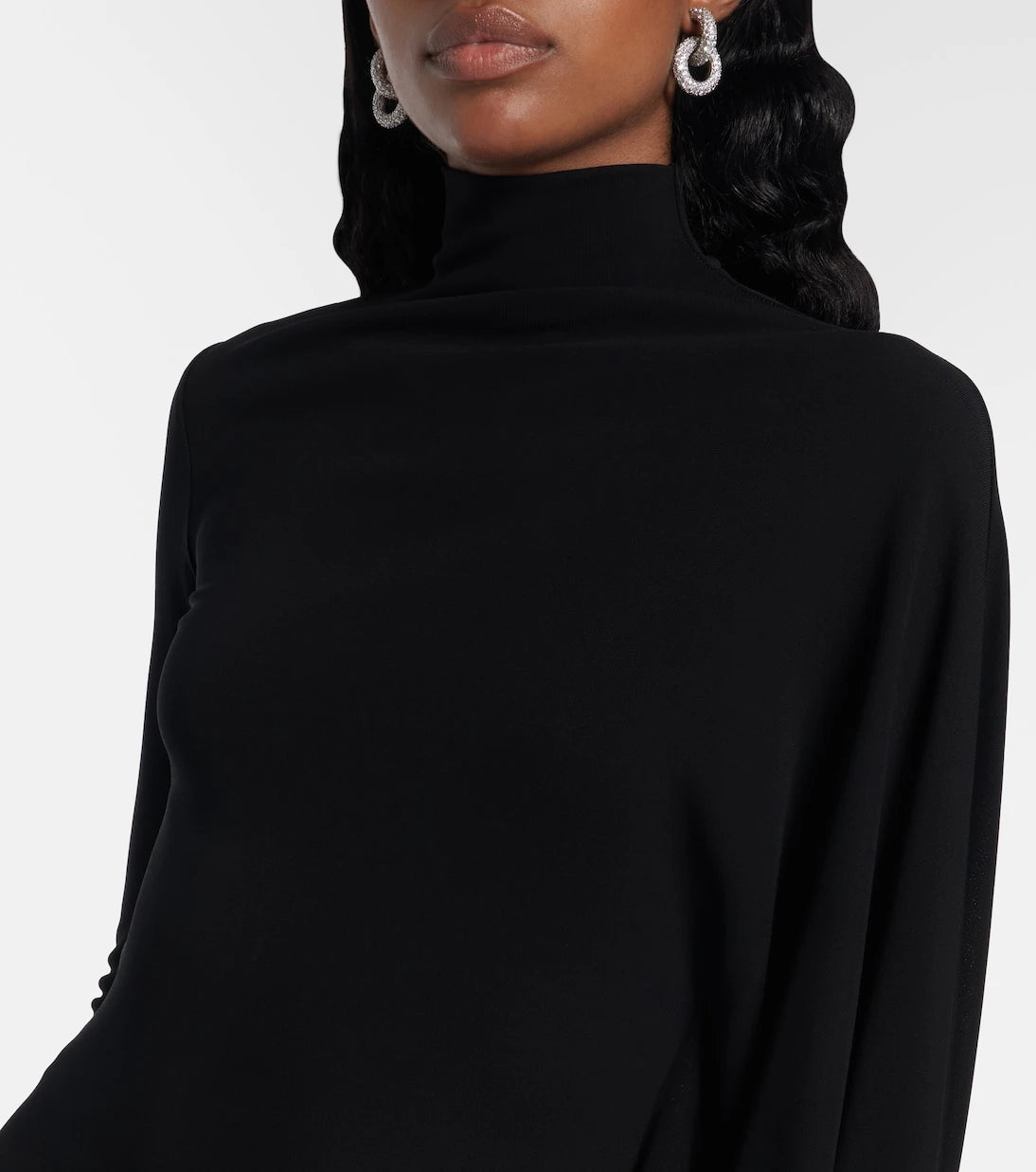 Stella McCartney - Draped high-neck midi dress