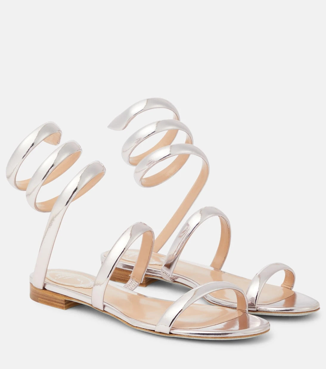 Rene Caovilla - Cleo mirrored leather sandals