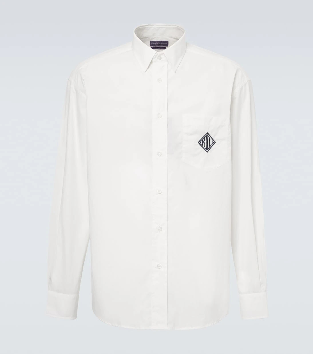 Ralph Lauren Purple Label - Embroidered cotton poplin shirt